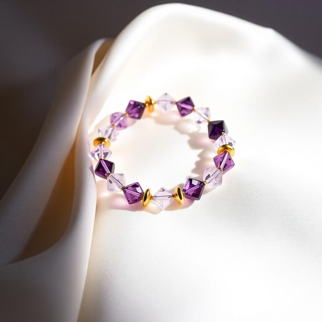 Amethyst & Gold Bracelet